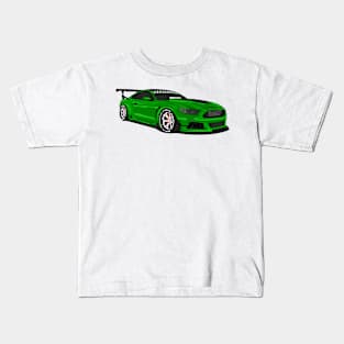 MUSTANG WIDEBODY GREEN Kids T-Shirt